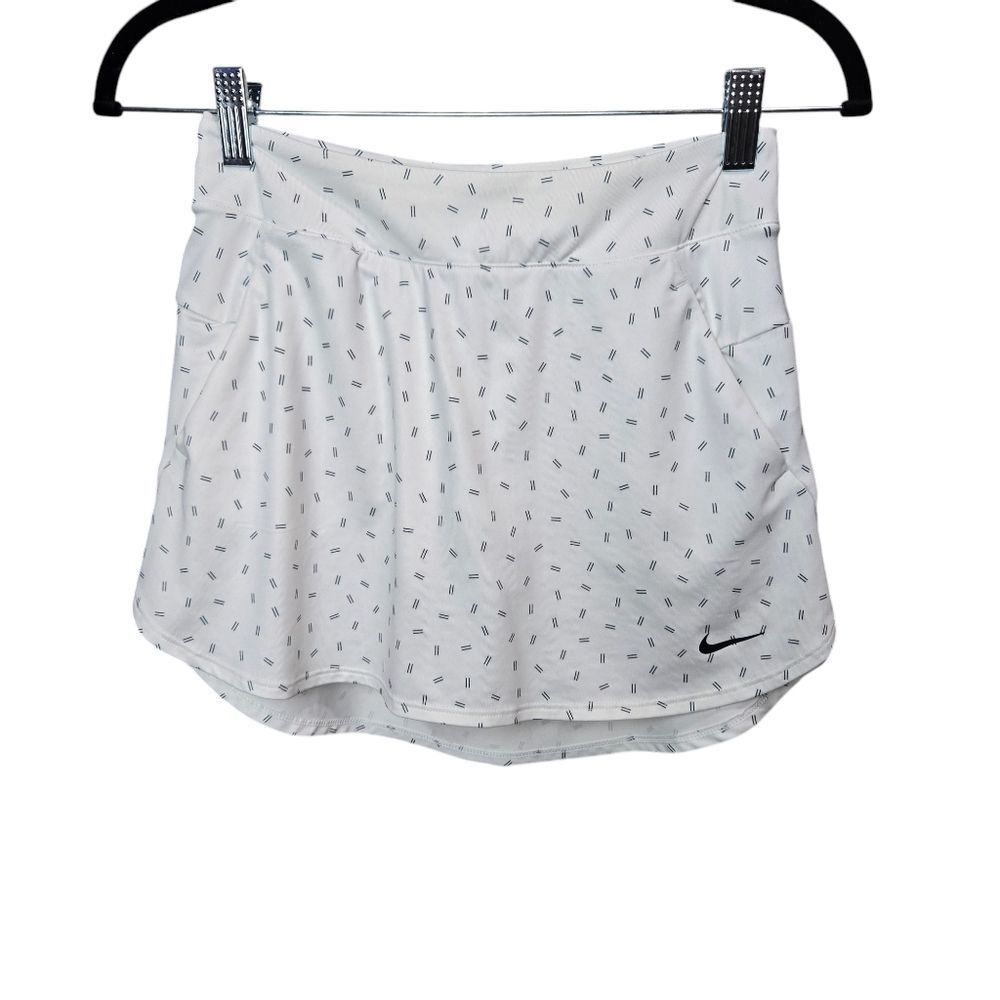 Nike White Skort with Black Micro Print